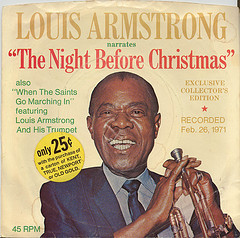 Louis Armstrong The Night Before Christmas 45 sleeve